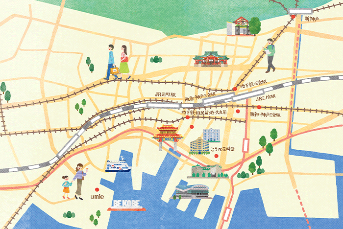 アトア周辺のイラストマップ